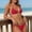 *Red, variant on ClodeEU Women's Plus Size Color Block Halter Neck Bikini Set with Bow ,Loose Fit Sexy Comfortable Two Piece Swimsuit Blue,Womens Plus XL