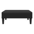 thumbnail image 4 of Footstool Black 30.3"x21.7"x12.2" - Faux Leather Ottoman - Modern Living Room Decor - Comfortable Foot Rest - Extra Seat, 4 of 8