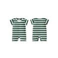 thumbnail image 2 of BemeyourBBs Infant Baby Girl Boy Summer Striped Romper One Piece Outfit Casual Short Sleeve Stripes Print Jumpsuit Shorts Baby Basic Clothes, 2 of 8