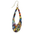 thumbnail image 4 of Vibrant Lightweight Acrylic Teardrop Boho Statement Earrings, Hypoallergenic, 4 of 5