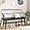 Black, variant on Entryway Bench,Spindle Back Wooden Dinning Bench, Farmhouse Foyer Bench for Entryway, Living Room, Dinning Room, Mudroom