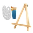 thumbnail image 4 of 1 Set 13pcs Small Tabletop Wood Display Artist A-Frame Easel Photo Frame Bracket Photo Painting Triangle Easel with Paint Brush and, 4 of 8