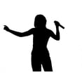 thumbnail image 2 of Silhouette Singing Girl Wall Decal by Wallmonkeys Peel and Stick Graphic (18 in W x 17 in H) WM347282, 2 of 4