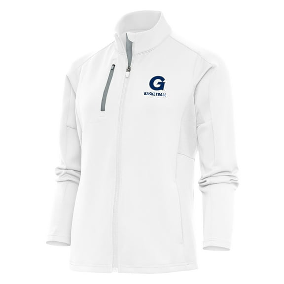 Women's Antigua  White Georgetown Hoyas Basketball Generation Full-Zip Jacket