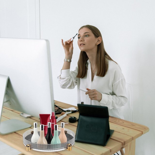 FOMIYES Transparente Para Almacenamiento De Maquillaje Y Especias Con