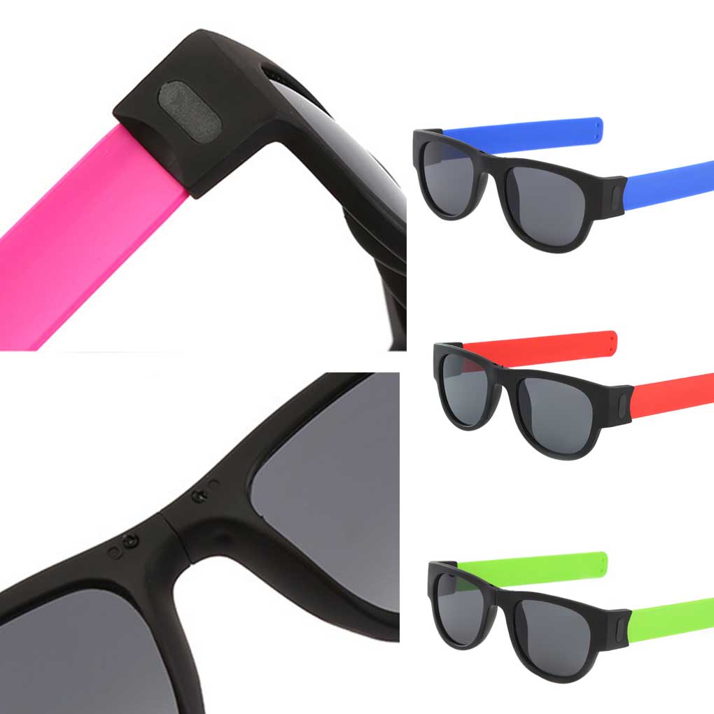 Women Men Folding Sunglasses Beach Sports Eyeglasses Male Female Silicone Bracelet Eyewear