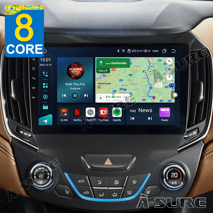 9 Inch Android Car Stereo For Hyundai Elantra 2014-2016 – Wireless CarPlay, 8-Core, 4+64GB, Backup Camera
