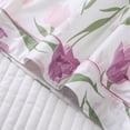 thumbnail image 6 of Wang6 Pajamas Sets for Womens with Shorts Soft Pjs Loungewear Sets 2 Pieces Short Sleeve V Neck Button Shirts Shorts Floral Printed Sleepwear Set X_Light Purple L, 6 of 6