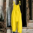 thumbnail image 2 of Breezora Women's Comfortable Wide Leg Jumpsuit with Adjustable Straps and Side Pockets for Summer Wear S Size Yellow, 2 of 3