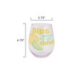 thumbnail image 6 of Mainstays 19-Ounce Clear Acrylic Stemless Wine Tumbler, Sips About to Go Down, 6 of 6