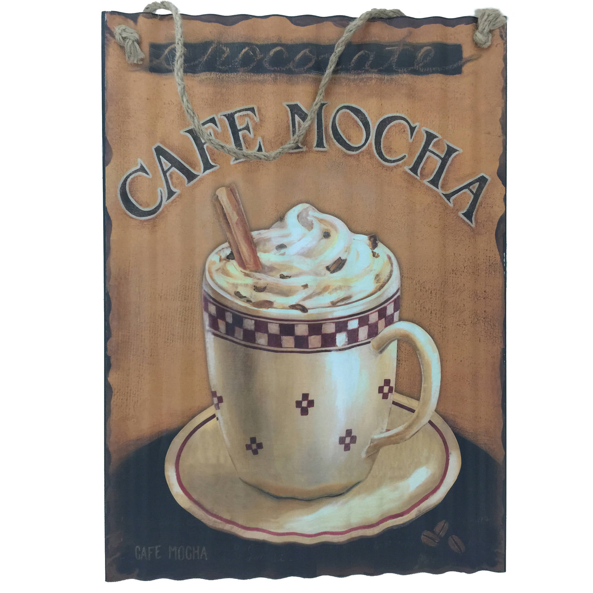 6 Espresso Cabinet Knobs,Handmade Distressed Coffee Cafe Latte Cappuccino Mocha 