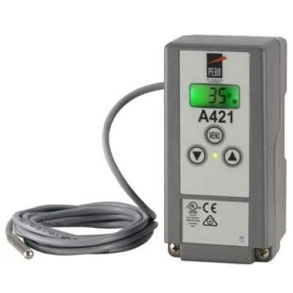 Johnson Controls A421GEF-01C Single Stage Digital Temperature Control w/ 9-7/8" Leads (24v, SPDT), replacement for A419GEF-1C