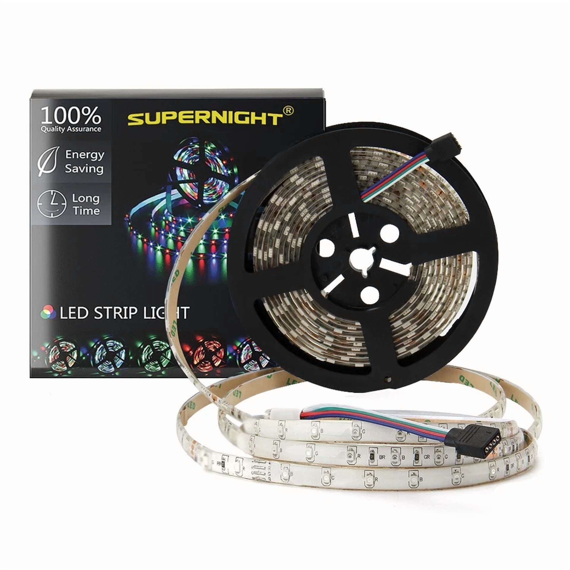 16.4Ft Rgb Led Strip Light 3528Smd Waterproof Rope Tape Lamp For Party Home Tv