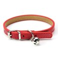 thumbnail image 1 of Collar de piel para gatos y cachorros, ajustable 20cm-27cm rojo, 1 of 5