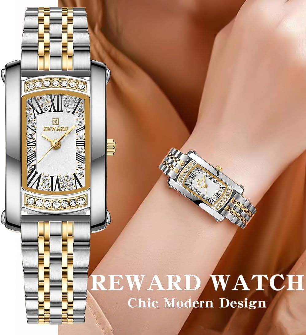Watches Women with Date Silver Stainless Steel Luxury Ladies Watches with Small Writs Diamond for Women Waterproof Elegant Dress Quartz Analog Women's Wrist Watches Reloj de Mujer