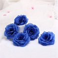 thumbnail image 5 of Flores Artificiales Cabezas de Flores de Rosas de Seda, 150 Piezas (Azul Oscuro), 5 of 5