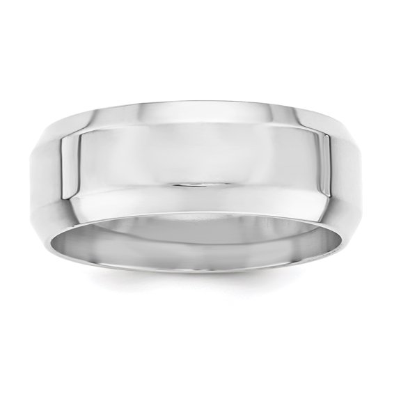 SS 8mm Bevel Edge Size 9 Band