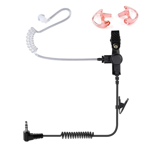 Dual Pack Acoustic Tube Earpiece for Two Way Radio Communication