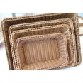 thumbnail image 5 of Cesta de Almacenamiento Hecha A Mano, Organización de Ratán Rectangular, Soporte para Pan, Contenedor de Comida para Aperitivos y Frutas, M, 5 of 5