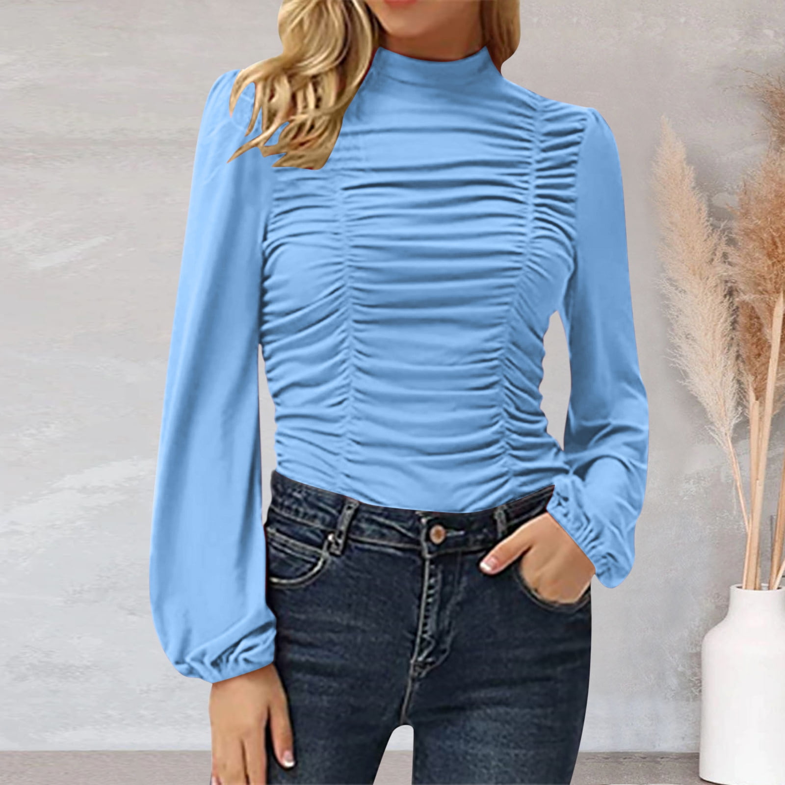 chiffon turtleneck