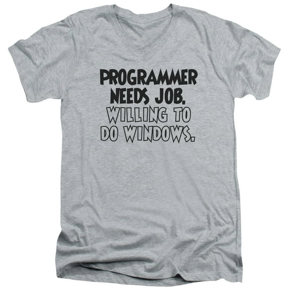 - To Do Windows - Slim Fit V Neck Shirt - Medium