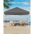 thumbnail image 3 of Huisuilinss Canopy Tent,10X10FT Pop Up Canopy Tent,Outdoor Instant Beach Tent,Portable Gazebo With 3 Adjustable Height,Easy Set Up Sun Shelter With 4 Sandbags & Carrying Bag For Camping Party Events, 3 of 6
