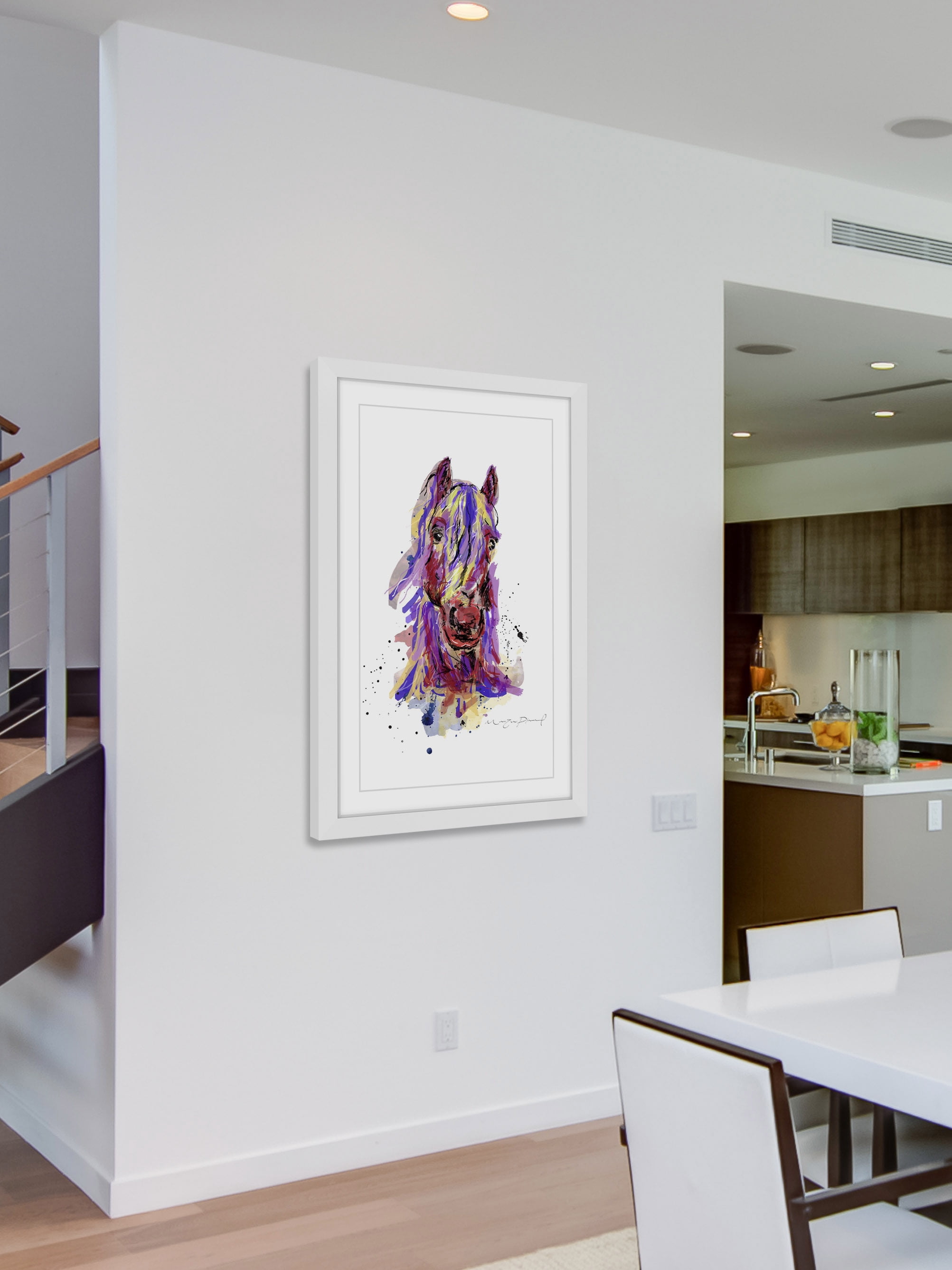 "Cheval" Framed Painting Print