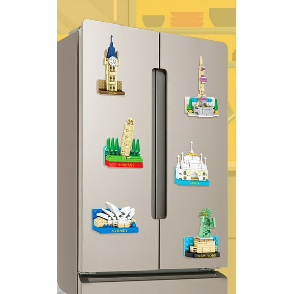 Refrigerator Magnets World Wonders Custom Building Blocks Set 361pcs
