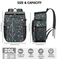 thumbnail image 3 of Watercolor Flower Pattern Insulated Backpack Cooler - 20L High Capacity, Long-Lasting Insulation, Perfect for Outdoor Enthusiasts, 3 of 5