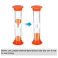 thumbnail image 4 of Uxcell 1 Minute Sand Timer, 6pack Small Sandy Clock, Count Down Sand Glass Orange, 4 of 5