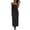 A102-Black, variant on Womens Spaghetti Strap Cotton Linen Maxi Dress Square Neck Casual Loose Fit A Line Summer Dresses with Pockets