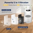 thumbnail image 3 of 4 Pcs White Core 200S Replacement Filter True HEPA Activated Carbon, 3 of 8