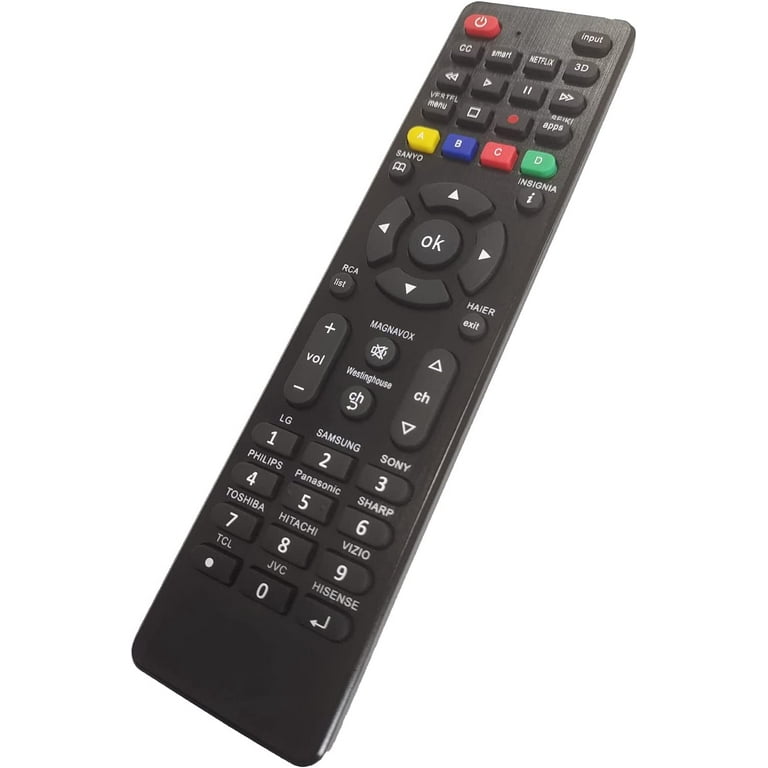 GE 33709 - Control remoto universal para Samsung, Vizio, LG, Sony, Sharp,  Roku, Apple TV, TCL, Panasonic, Smart TV, reproductores de streaming
