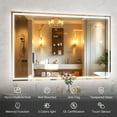 thumbnail image 4 of Hasipu 36"x30" LED Bathroom Mirror with Lights Anti-Fog, Dimmable, 3 Color Modes, Frontlit Vanity Mirror with Memory, Horizontal or Vertical Mount, 4 of 8