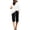 #9-Black, variant on Aihuaihua Linen Shorts for Women Bermuda Pants Knee Length Long Shorts Solid Color Plus Size Dressy Casual Pull On with Drawstring XL
