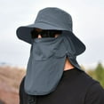 thumbnail image 1 of Men's UV Protection Wide Sun Hats Cooling Mesh Ponytail Hole Cap Foldable Hat, 1 of 4
