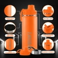 thumbnail image 6 of Squatz 18 Oz Neptune Series Steel Water Bottle, Double Wall Vacuum Insulated Flask W/ Handle Strap, 6 of 7