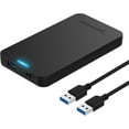 thumbnail image 1 of SABRENT 2.5 Inch SATA to USB 3.0 Tool Free External Hard Drive Enclosure [Optimized for SSD, Support UASP SATA III] Black (EC-UASP), 1 of 7