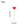 thumbnail image 3 of JingChun 100 Pack Heart-Shaped Bamboo Cocktail Picks, 4.7" Heart Toothpicks for Appetizers, Natural Bamboo Food Picks for Valentines Wedding Birthday Party Decoration, 3 of 6