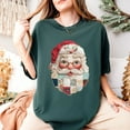thumbnail image 5 of Santa Face Patchwork Print - Women's Garment Dyed Tee, 5 of 12