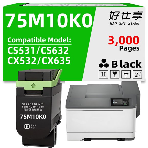 Cartucho de tóner HAO SHI XIANG 75M10K0 negro, 3000 páginas