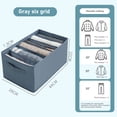 thumbnail image 3 of 2 uds organizador de ropa de guardarropa 6 rejillas divisor de almacenamiento para pantalones (gris) Ndcxsfigh Libre de BPA, 3 of 4