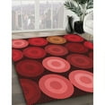 thumbnail image 3 of Ahgly Company Machine Washable Indoor Square Transitional Red Area Rugs, 8' Square, 3 of 7