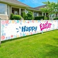thumbnail image 2 of Moocorvic Happy Easter Banners for Outside Garden 9.84 Ft, Large Long Spring Easter Bunny Theme Party Decorations, 2 of 7