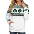 thumbnail image 2 of Gzbliryd Women's St. Patrick's Day Art Print Hoodie St. Patrick's Day Shirt (#007 White,XXL), 2 of 5