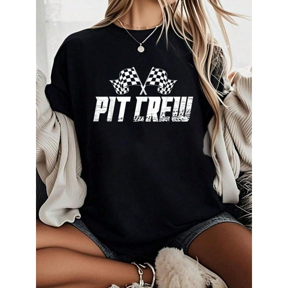 100% Cotton Pit Crew Family Racing Birthday Race Car T-Shirt