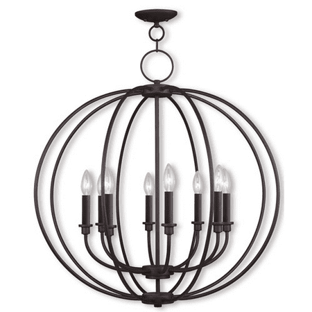 

Chandeliers 8 Light Milania With Bronze Finish size 28 in 480 Watts - World of Crystal