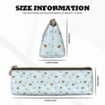 thumbnail image 4 of Naloa Bee Flower Print Leather Pencil Case - Portable Big Capacity Pencil Pouch Organizer Bag Stationery Bag for Work & Office Pencil Pen Case, 4 of 5