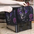 thumbnail image 7 of Honeii Purple-Eyed Floral Leopard Print 4 slice Toaster Cover, Two Slice Toaster Dust-proof Cover For Kitchen Small Appliance and Fingerprint Protection, 7 of 7