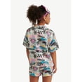 thumbnail image 2 of Justice Girls x Nascar Short Sleeve Button Top, Shorts and Eye Mask Pajama Set, 3-Piece, Sizes 5-18, 2 of 5